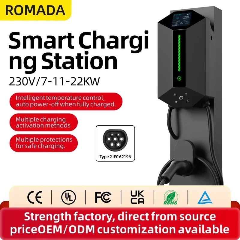 Home Ev Charger - Caricatore EV Intelligente ROMADA per Uso