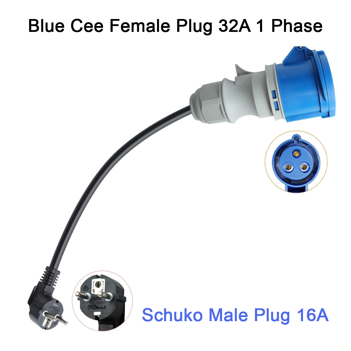 Ev Charger Adapter - Adattatore NTO Blu da Presa Femmina